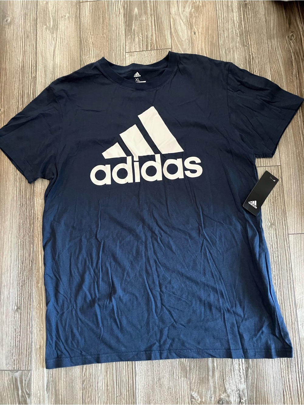 🌸 Adidas Golf Navy Short-Sleeve Logo Tee with White Trefoil